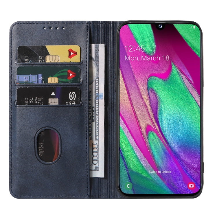 For Samsung Galaxy A40 Magnetic Closure Leather Phone Case