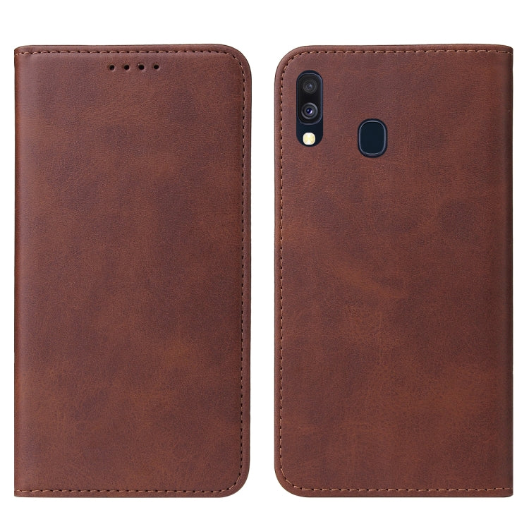 For Samsung Galaxy A40 Magnetic Closure Leather Phone Case
