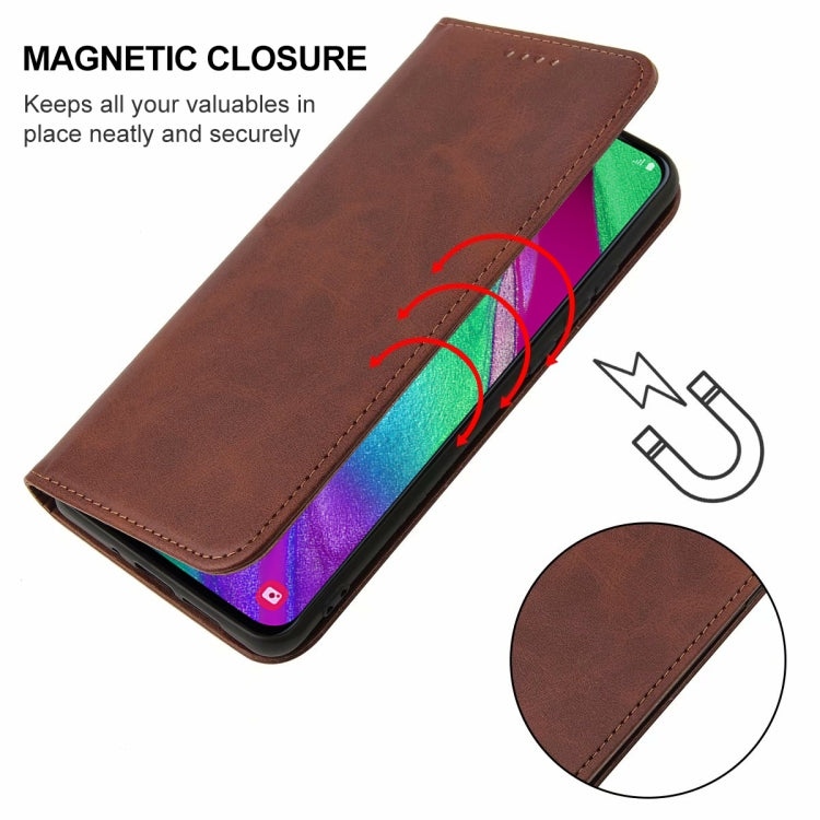 For Samsung Galaxy A40 Magnetic Closure Leather Phone Case