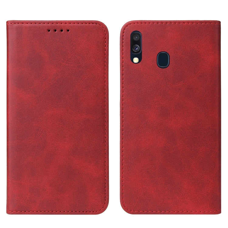 For Samsung Galaxy A40 Magnetic Closure Leather Phone Case