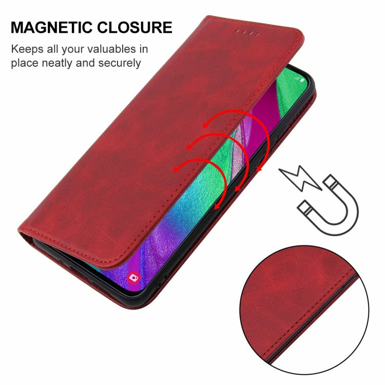 For Samsung Galaxy A40 Magnetic Closure Leather Phone Case