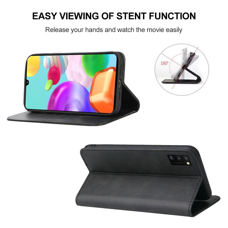 For Samsung Galaxy A41 EU Version Magnetic Closure Leather Phone Case