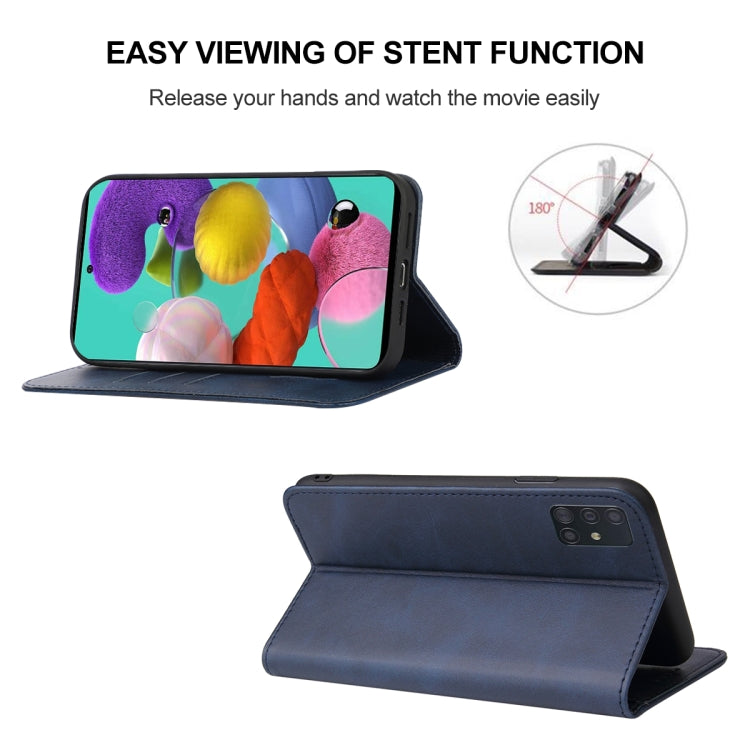 For Samsung Galaxy A51 4G / M40s Magnetic Closure Leather Phone Case