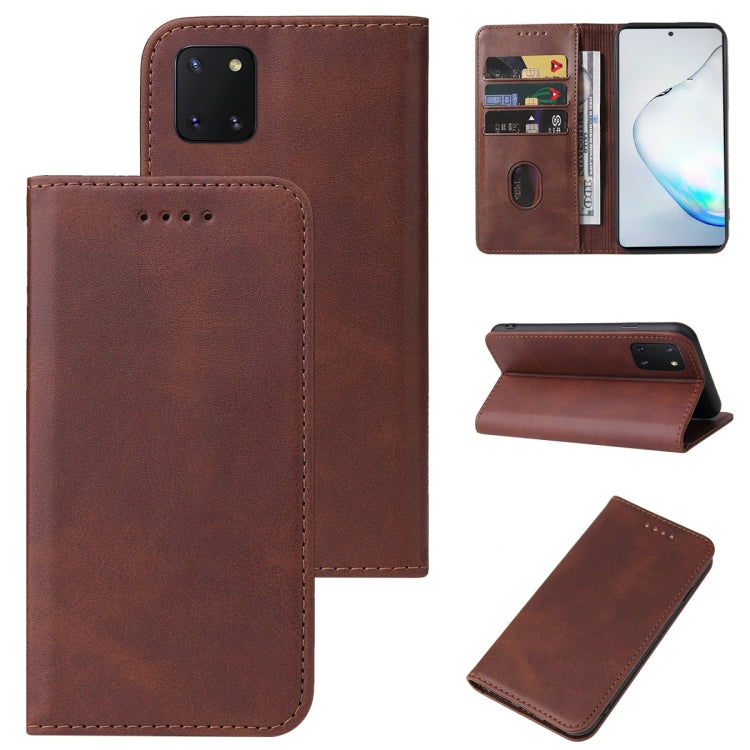 For Samsung Galaxy Note10 Lite / A81 Magnetic Closure Leather Phone Case