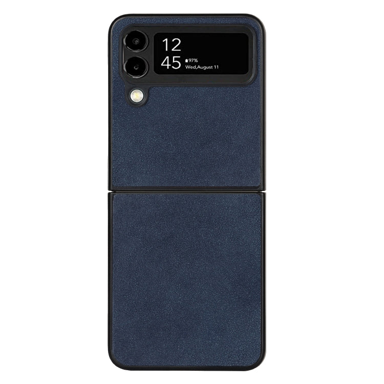 For Samsung Galaxy Z Flip4 Lambskin Texture Leather Folded Phone Case
