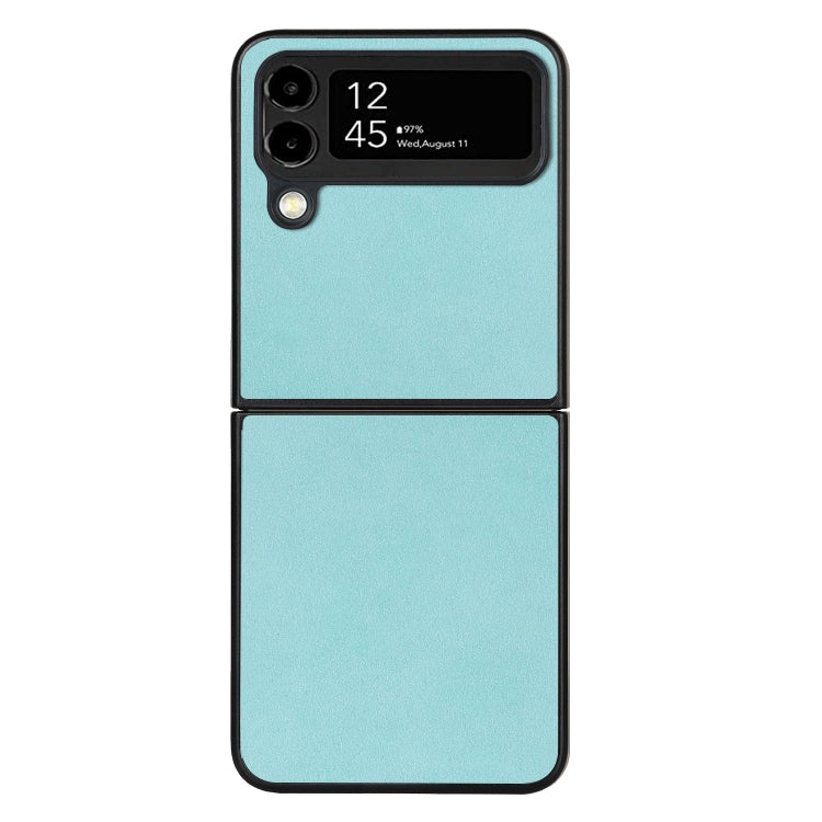 For Samsung Galaxy Z Flip4 Lambskin Texture Leather Folded Phone Case