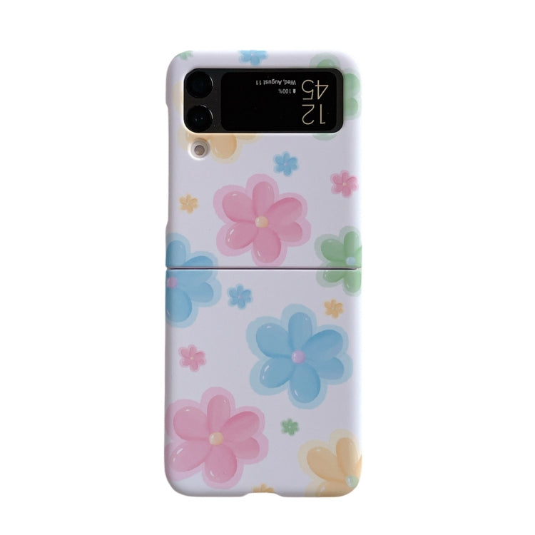 For Samsung Galaxy Z Flip4 Flowers Pattern Folded Phone Case