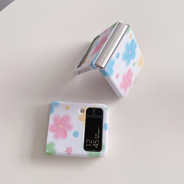 For Samsung Galaxy Z Flip4 Flowers Pattern Folded Phone Case