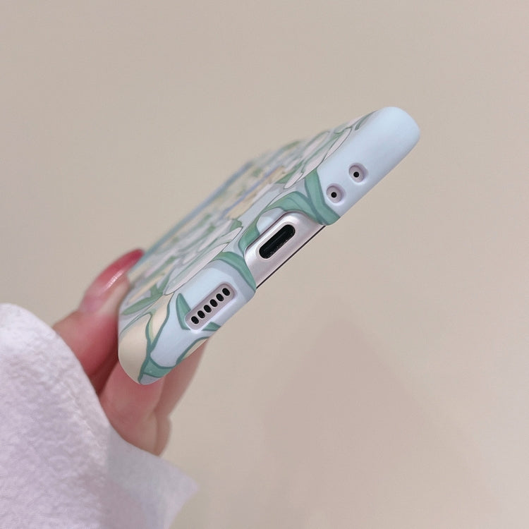 For Samsung Galaxy Z Flip4 Flowers Pattern Folded Phone Case