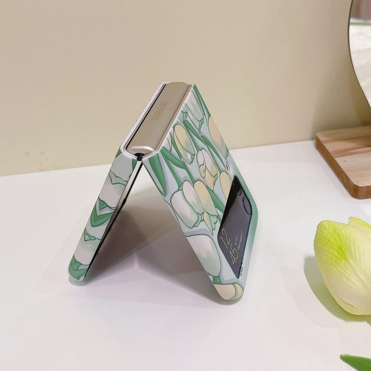 For Samsung Galaxy Z Flip4 Flowers Pattern Folded Phone Case