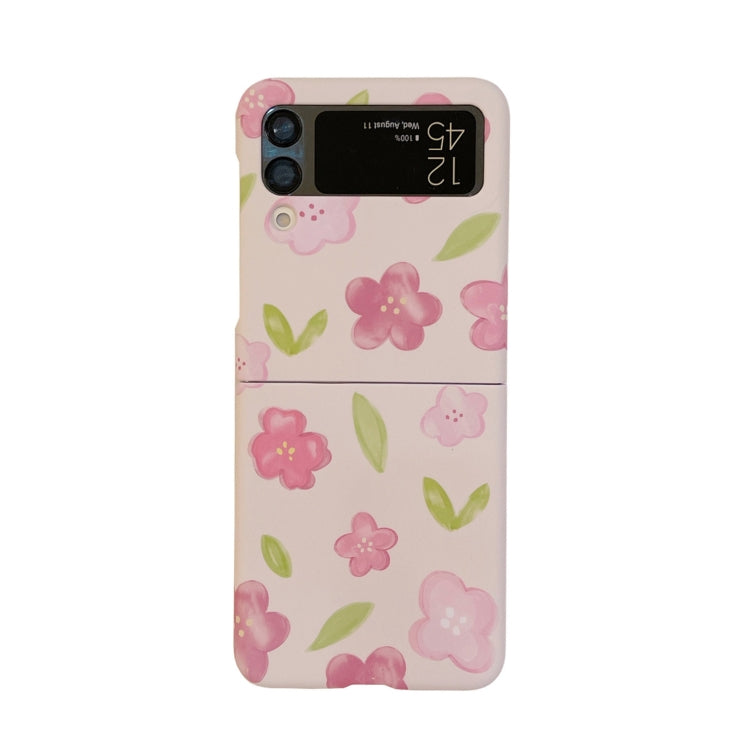 For Samsung Galaxy Z Flip4 Flowers Pattern Folded Phone Case