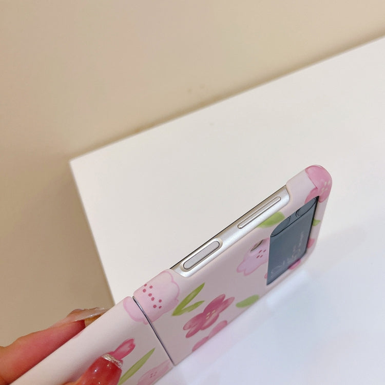 For Samsung Galaxy Z Flip4 Flowers Pattern Folded Phone Case