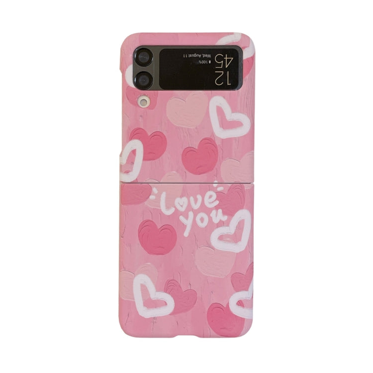 For Samsung Galaxy Z Flip4 Flowers Pattern Folded Phone Case