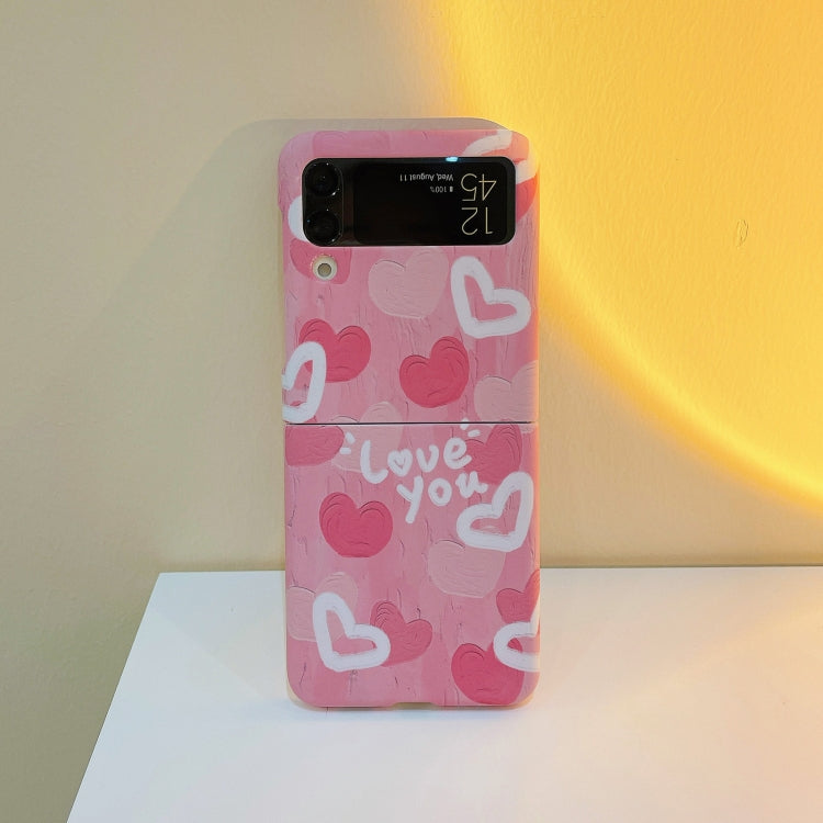 For Samsung Galaxy Z Flip4 Flowers Pattern Folded Phone Case