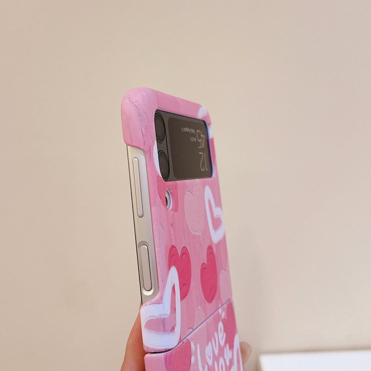 For Samsung Galaxy Z Flip4 Flowers Pattern Folded Phone Case