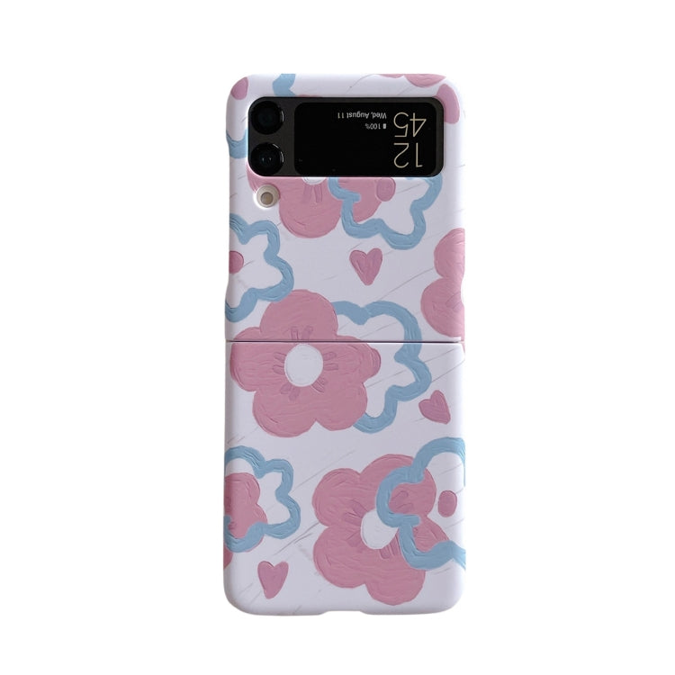 For Samsung Galaxy Z Flip4 Flowers Pattern Folded Phone Case