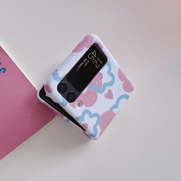 For Samsung Galaxy Z Flip4 Flowers Pattern Folded Phone Case