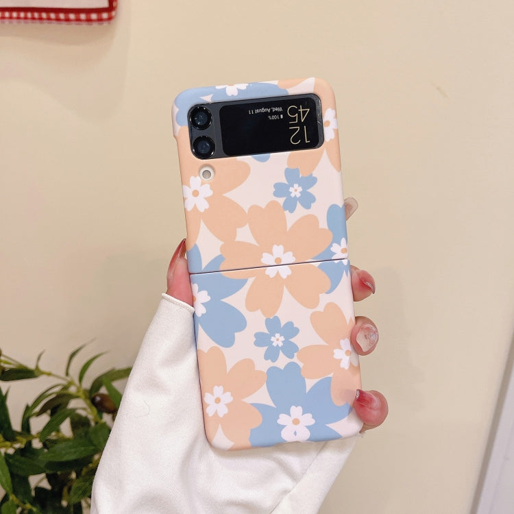 For Samsung Galaxy Z Flip4 Flowers Pattern Folded Phone Case
