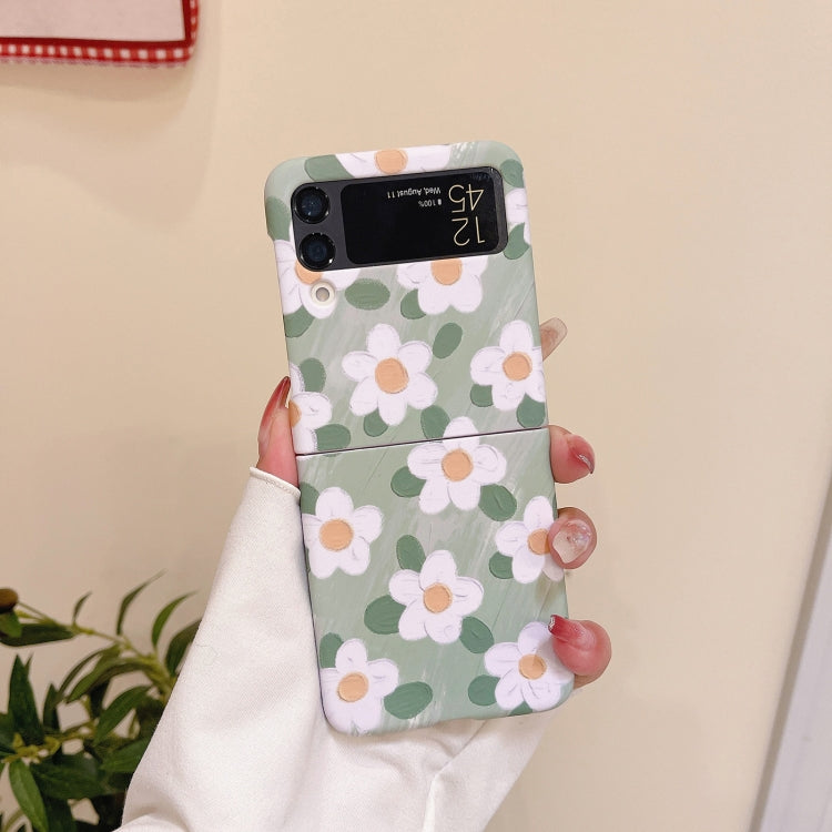 For Samsung Galaxy Z Flip4 Flowers Pattern Folded Phone Case