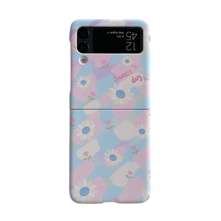 For Samsung Galaxy Z Flip4 Flowers Pattern Folded Phone Case