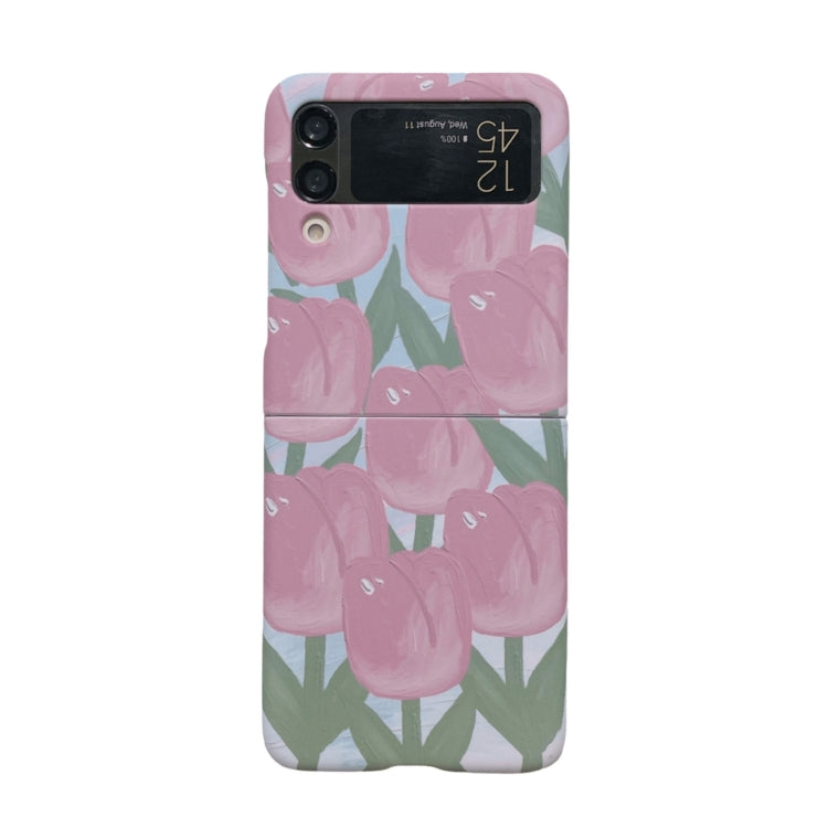 For Samsung Galaxy Z Flip4 Flowers Pattern Folded Phone Case