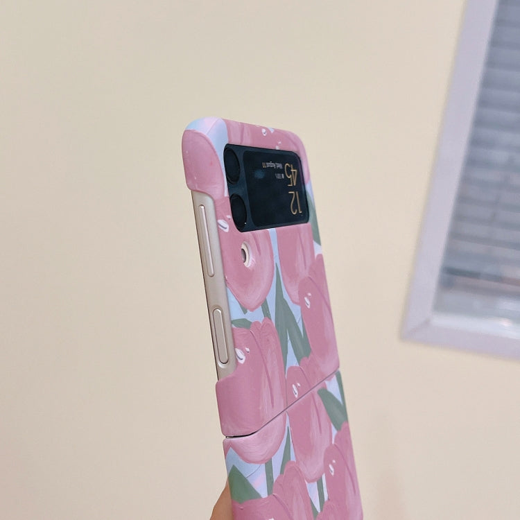 For Samsung Galaxy Z Flip4 Flowers Pattern Folded Phone Case