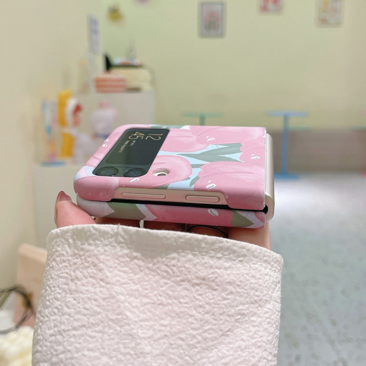 For Samsung Galaxy Z Flip4 Flowers Pattern Folded Phone Case