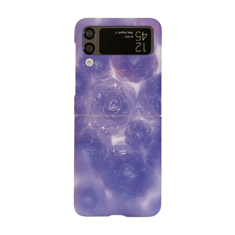 For Samsung Galaxy Z Flip4 Flowers Pattern Folded Phone Case