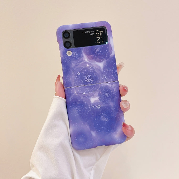 For Samsung Galaxy Z Flip4 Flowers Pattern Folded Phone Case