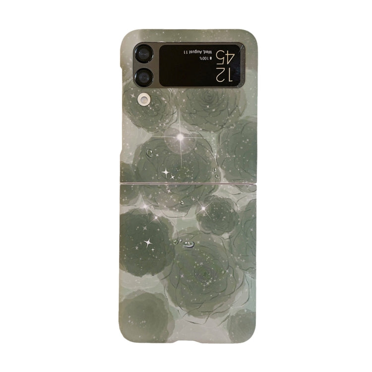 For Samsung Galaxy Z Flip4 Flowers Pattern Folded Phone Case
