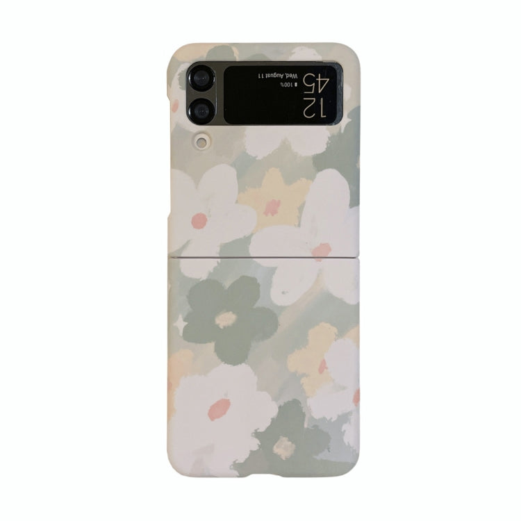 For Samsung Galaxy Z Flip3 5G Flowers Pattern Folded Phone Case
