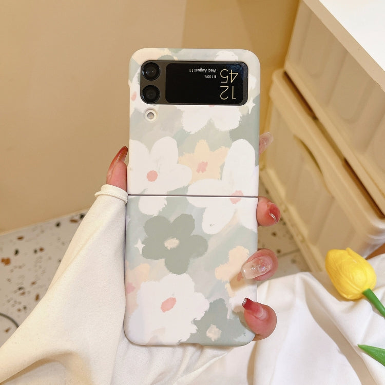 For Samsung Galaxy Z Flip3 5G Flowers Pattern Folded Phone Case