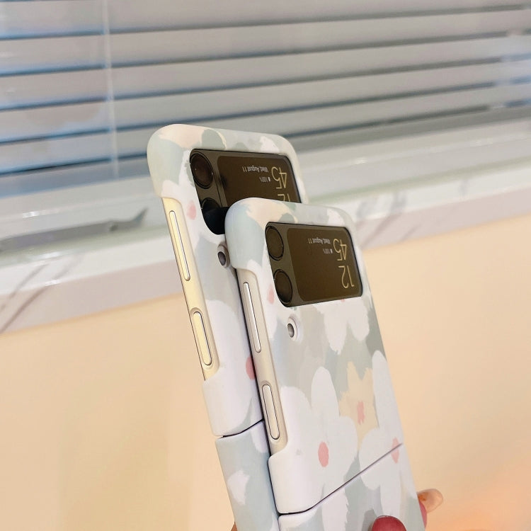 For Samsung Galaxy Z Flip3 5G Flowers Pattern Folded Phone Case