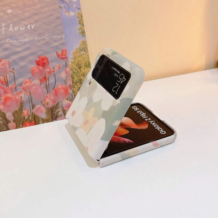 For Samsung Galaxy Z Flip3 5G Flowers Pattern Folded Phone Case