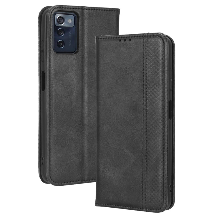 For Consumer Cellular ZMax 5G Magnetic Buckle Retro Texture Leather Phone Case