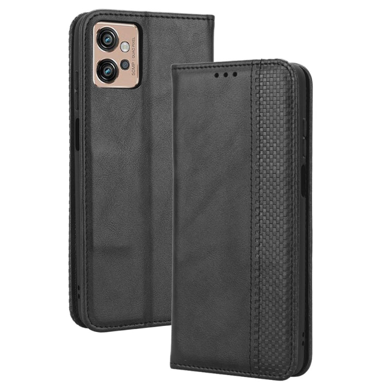 For Motorola Moto G32 Magnetic Buckle Retro Texture Leather Phone Case