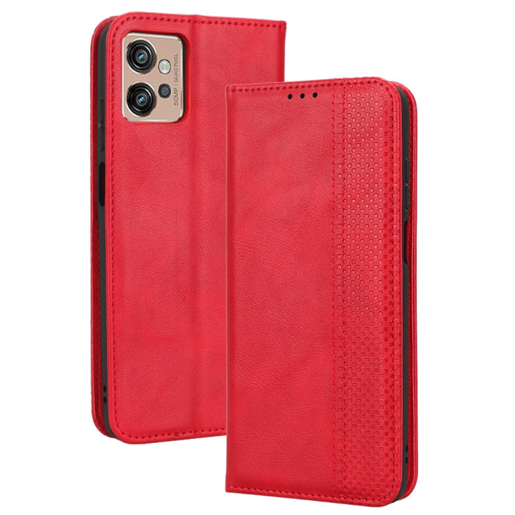 For Motorola Moto G32 Magnetic Buckle Retro Texture Leather Phone Case