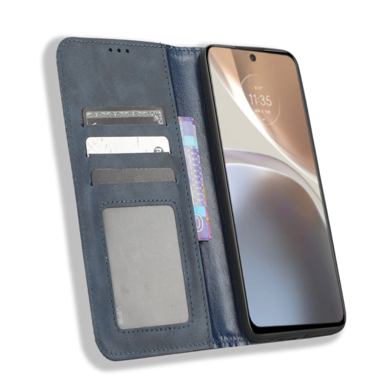 For Motorola Moto G32 Magnetic Buckle Retro Texture Leather Phone Case