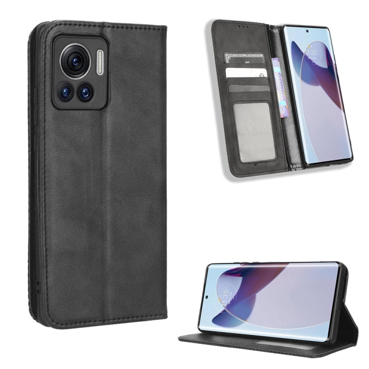 For Motorola Moto X30 Pro 5G / Edge 30 Ultra Magnetic Buckle Retro Texture Leather Phone Case