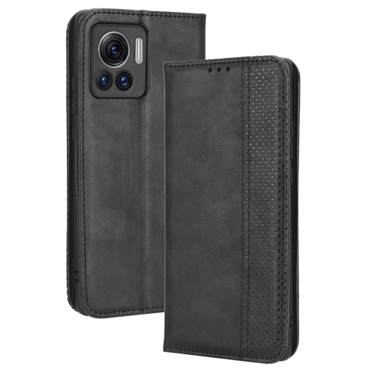 For Motorola Moto X30 Pro 5G / Edge 30 Ultra Magnetic Buckle Retro Texture Leather Phone Case