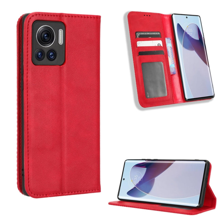 For Motorola Moto X30 Pro 5G / Edge 30 Ultra Magnetic Buckle Retro Texture Leather Phone Case
