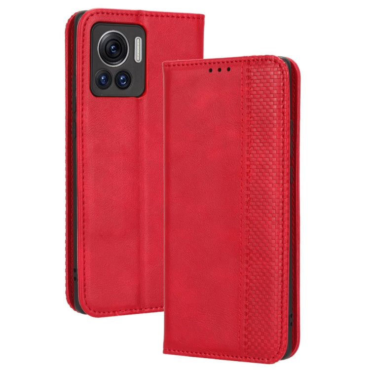 For Motorola Moto X30 Pro 5G / Edge 30 Ultra Magnetic Buckle Retro Texture Leather Phone Case