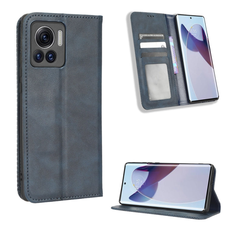 For Motorola Moto X30 Pro 5G / Edge 30 Ultra Magnetic Buckle Retro Texture Leather Phone Case