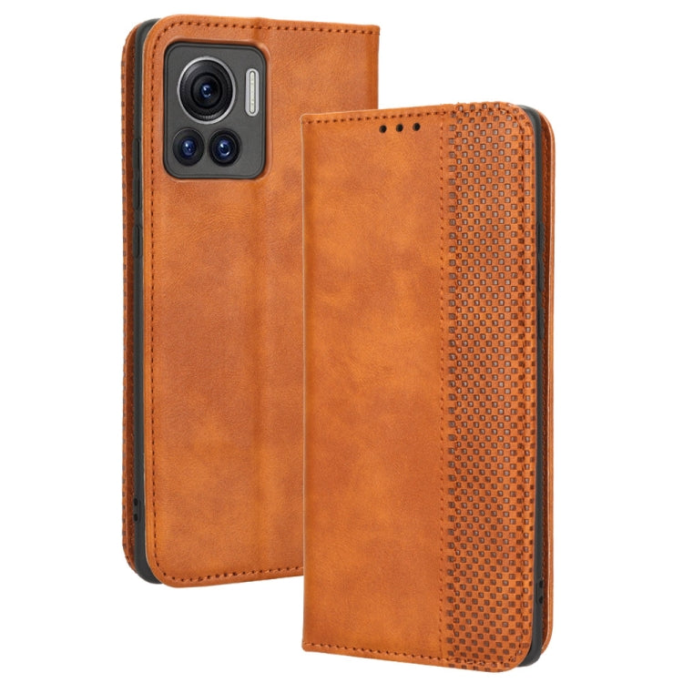 For Motorola Moto X30 Pro 5G / Edge 30 Ultra Magnetic Buckle Retro Texture Leather Phone Case