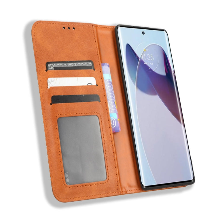 For Motorola Moto X30 Pro 5G / Edge 30 Ultra Magnetic Buckle Retro Texture Leather Phone Case