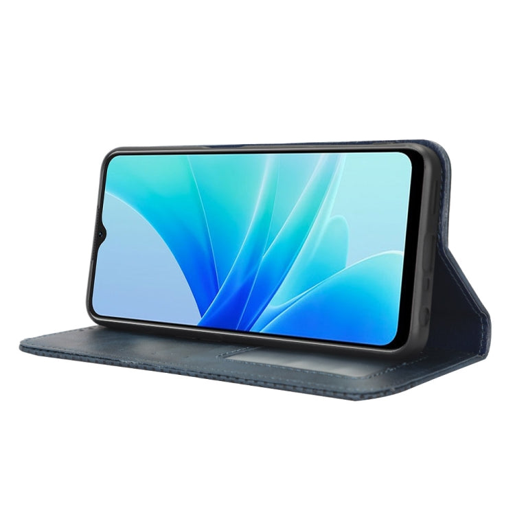 For OPPO A57 5G / 4G Magnetic Buckle Retro Texture Leather Phone Case