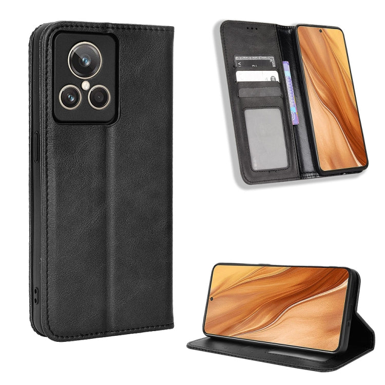 For Realme GT2 Explorer Master Magnetic Buckle Retro Texture Leather Phone Case