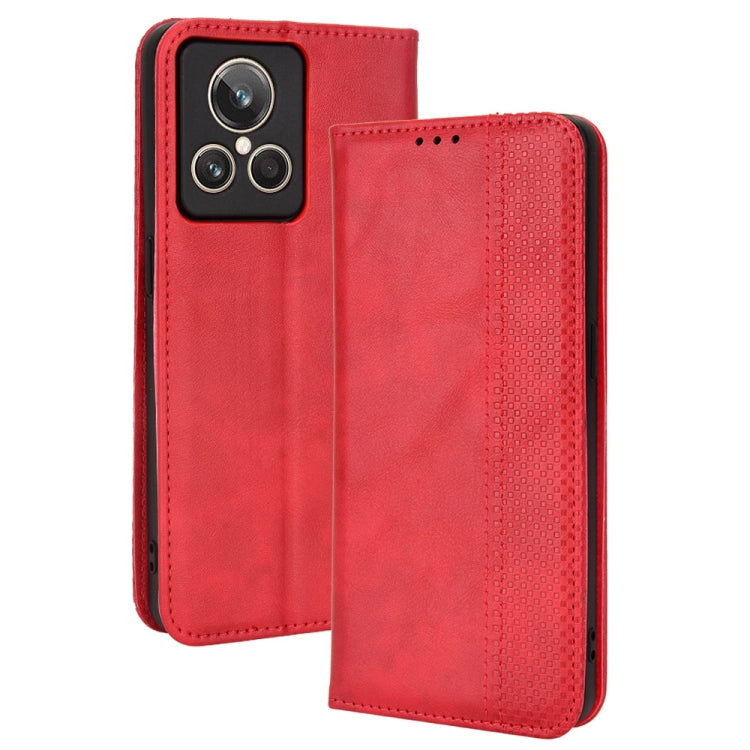For Realme GT2 Explorer Master Magnetic Buckle Retro Texture Leather Phone Case