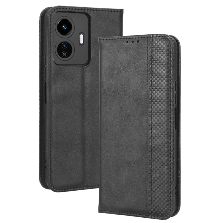 For vivo Y77 5G Magnetic Buckle Retro Texture Leather Phone Case