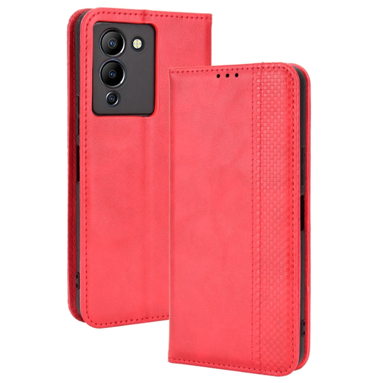 For Infinix Note 12 G96 Magnetic Buckle Retro Texture Leather Phone Case